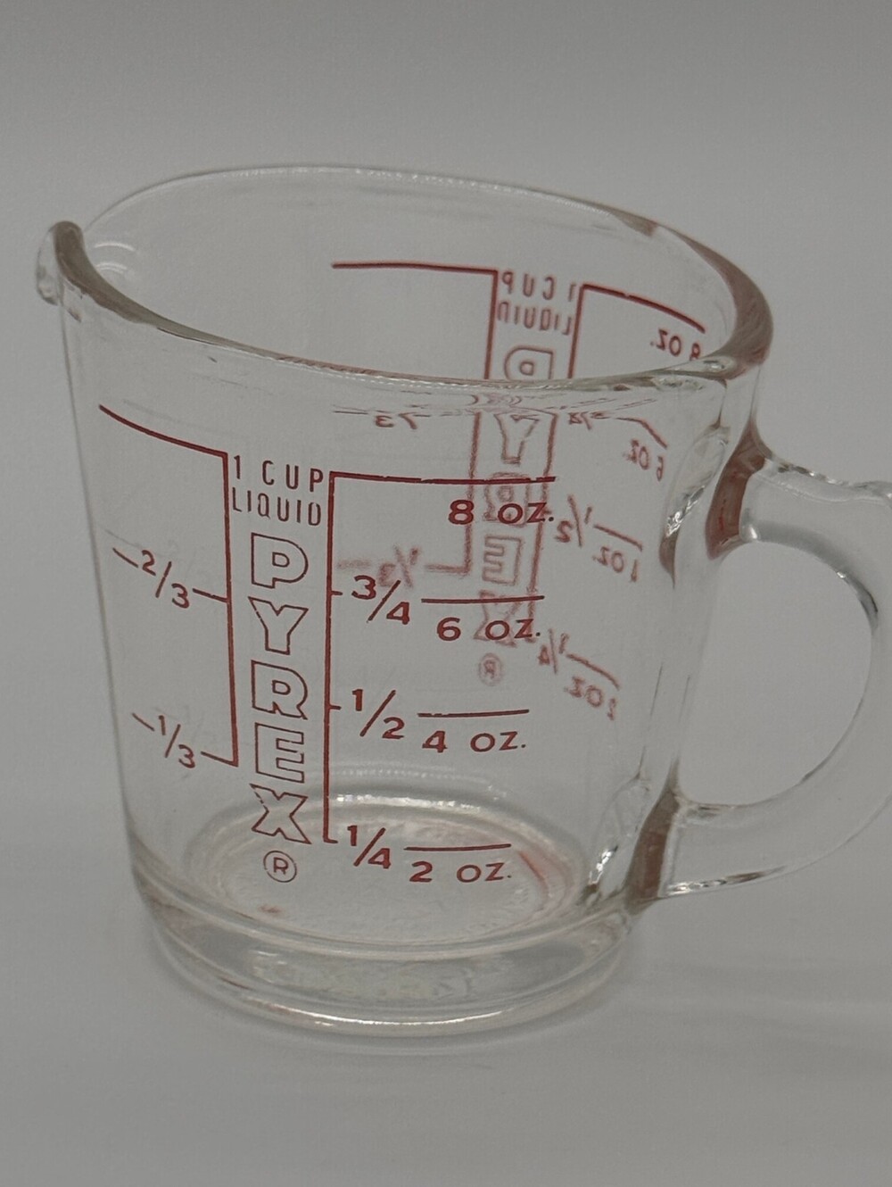 Vintage PYREX 508 1-Cup Glass Measuring Cup (Read)